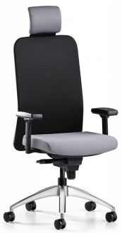 Bürotime Comfy Başlıklı 3D Kol Krom Çalışma Koltuğu