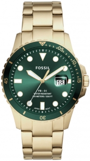 Fossil FS5658 Kol Saati (Çelik / Altın / Koyu Yeşil)
