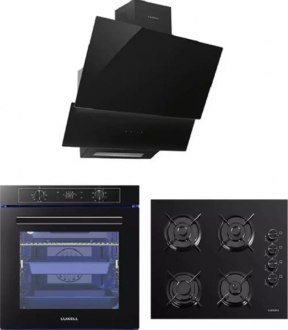 Luxell Siyah Ankastre Set OC88 + A68-SGF3 + DA6 835