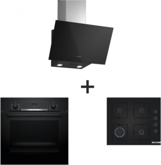 Bosch Siyah Ankastre Set POP6C6P30O + HBF514BB1T + DWK63PJ61T