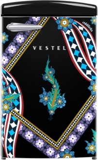 Vestel x Aslı Filinta Retro SB14511 Siyah Saz Buzdolabı
