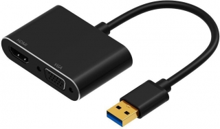 Techmaster USB Type-A to HDMI VGA Dönüştürücü