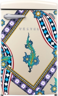 Vestel x Aslı Filinta Retro SB14611 Bej Saz Buzdolabı