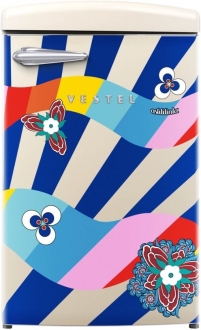 Vestel x Aslı Filinta Retro SB14611 Bej Sema Buzdolabı